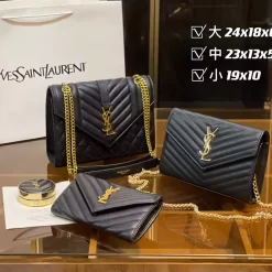 Black Bags Set-Size 24x18x6cm,23x13x5cm,19x10cm