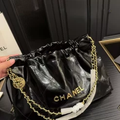 Fashion 3Colors Top quality 37x26cm Real Leather Chains trash bag BB-921254