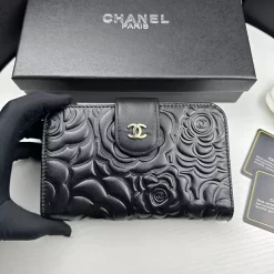 50073-1 Top quality 15x10cm Real Leather Flower Wallet QB-927117