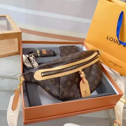 Vintage High quality 30x8x16cm Real Leather Belt bag BB-921134