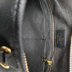 29x24x12cm Black Leather Blue Lining handbag BB-921601 photo review
