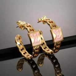 Fashion Pink Alphabets Earrings ED-518016