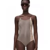 Sexy Yellow Smocked One-piece Swimsuit YY-625151