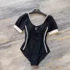 Sexy Short sleeves One-piece Swimsuit YY-625291