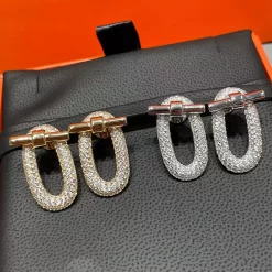 Classic Diamonds Circle Earrings ED-518074