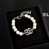 Classic Diamonds Alphabet Pearls Bracelet SL-611010