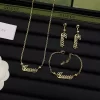 Fashion Alphabets Jewelry Sets For Earrings Bracelet Necklace SST-612026