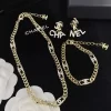 Classic Alphabets Jewelry Sets For Earrings Bracelet Necklace SST-612049