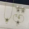 Classic Pearls Jewelry Sets For Earrings Bracelet Necklace SST-612051