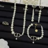Fashion Pearls Jewelry Sets For Ring Earrings Bracelet Necklace SST-612054