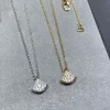 Fashion Full Diamond Mini Skirt Pendant Necklace XL-519035