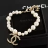 Classic Diamonds Pendant Pearls Bracelet SL-611011