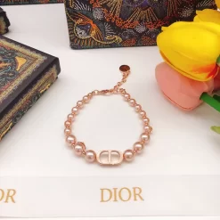 Fashion DSL0097 Rose Golden Pearls Bracelet SL-611036