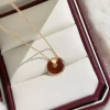 Fashion Red circle Pendant Necklace XL-519059