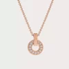 Fashion Diamonds circle Necklace XL-519017