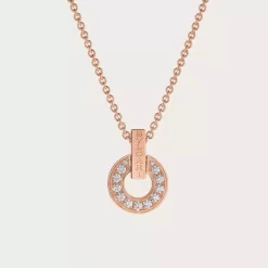 Fashion Diamonds circle Necklace XL-519017