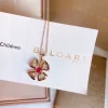 Fashion Flower Red Diamond Necklace XL-519012