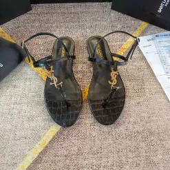Mmbellished Leather Sling back Flip-flops Slippers LX-672046