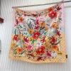 Fashion 90x90cm Top Quality Hand-roll Silk Scarf WJ-68683