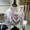 Fashion 90x90cm Top Quality Hand-roll Silk Scarf WJ-68686