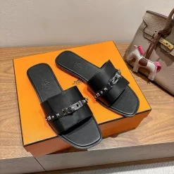New High Quality Real Leather Slippers LX-672074