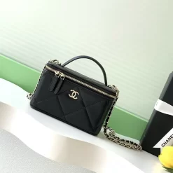 7 Colors Leather 9.5x17x8cm Chains Makeup Bag BB-700282