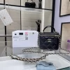 8 Colors Leather 11x8.5x7cm Chains Makeup Bag with mirror BB-580276