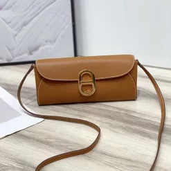 10 Colors leather 24x11x3.5cm Golden Buckle Long Wallet with strap BB-120316