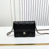 12 Colors leather 11.5x10.5cm Wallet with Chains Strap BB-80323