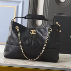 Fashion 36x24x12cm Leather Chains Woman's Handbag BB-180338