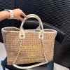 2 Colors 37x32cm Beach bag with Chains Strap XQBB-15506