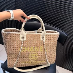 2 Colors 37x32cm Beach bag with Chains Strap XQBB-15506