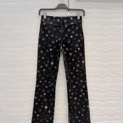 High Quality Painted Print Slim Straight Jeans WKZ-63601