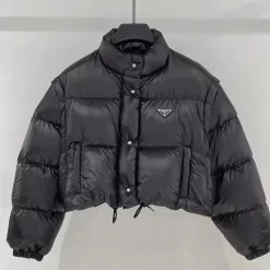 Detachable two-piece short standing collar down jacket WT-61308