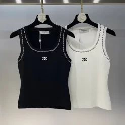 High Quality Wave edge knitted vest in 2 colors MY-63210