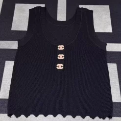 2Color Buttoned knit vest BX-63406
