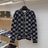 Round neck letter thick wool cardigan MY-63214