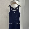 Hawaii Vacation Hollow Hook Flower Knitted Strap Dress QZ-63103