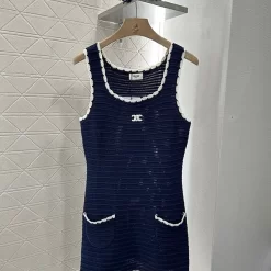 Hawaii Vacation Hollow Hook Flower Knitted Strap Dress QZ-63103