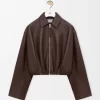 High Quality Lambskin Draped Jacket WT-81311