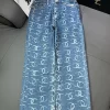 2 Color Full-Print Back Pocket Sequined Pants WKZ-63609