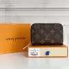 7Colors 11x8cm Zip Around Genuine Leather Wallet for Folded Bills BB-30456