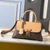 4Color 24.5x16x8cm Adjustable straps Genuine Leather and Canvas Linings Handbag BB-130472
