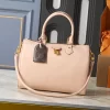 2Colors 31x21x17cm Genuine Leather Tote bag with adjustable straps and Charms BB-150432