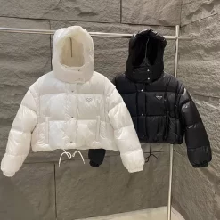 Detachable 2-piece short hooded down jacket WT-81318