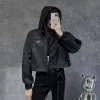 Nylon hooded short jacket WT-81319