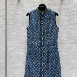 Sleeveless Denim Vest Dress QZ-63108