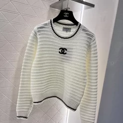 Fashion Round neck hollow crocheted long-sleeved sweater MY-63226