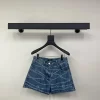 Printed Denim Shorts WKZ-63612