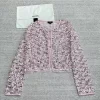 Pink Diamond Button Sequin Cardigan MY-63221